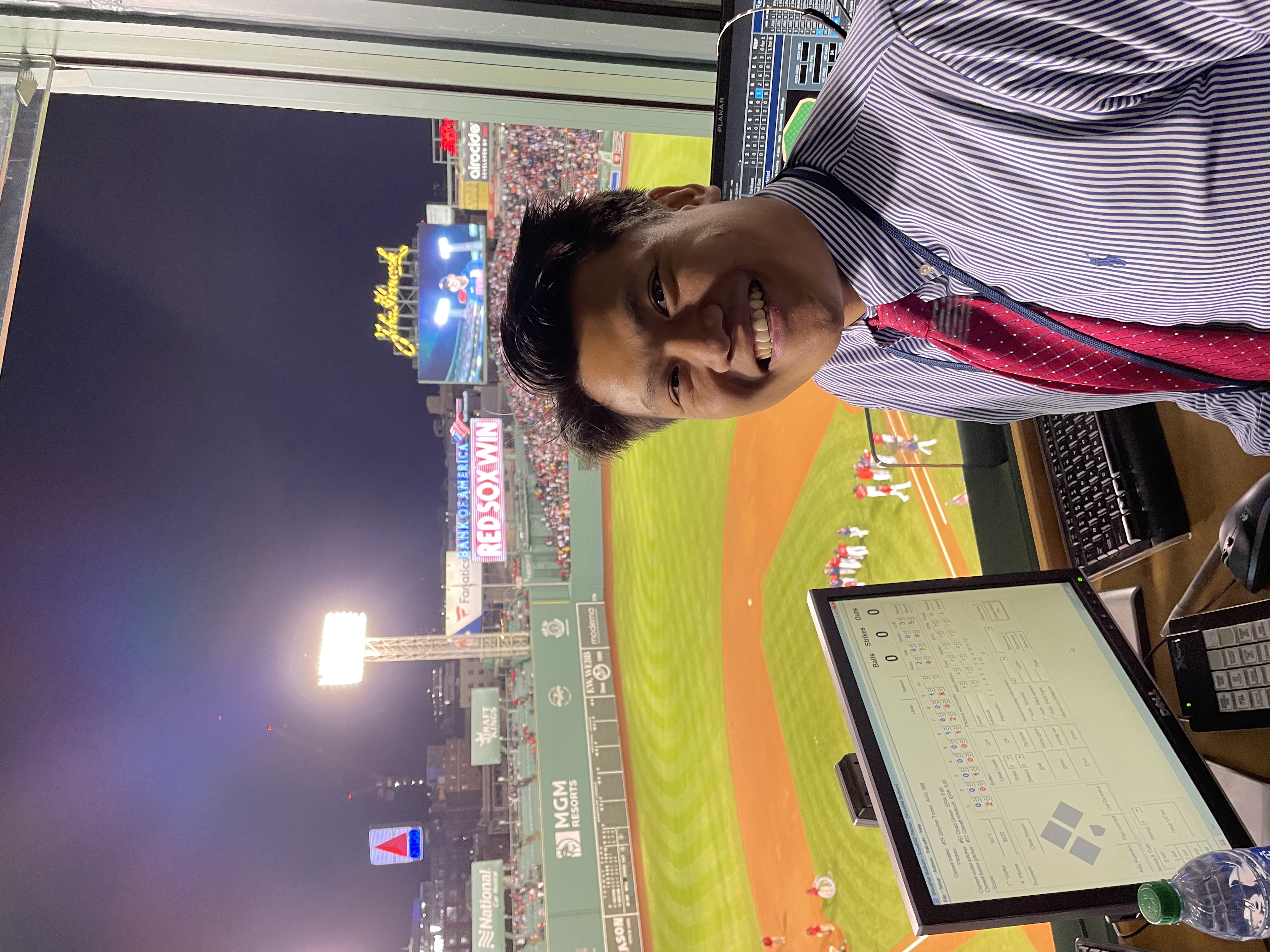 Aaron running stats at Fenway Park